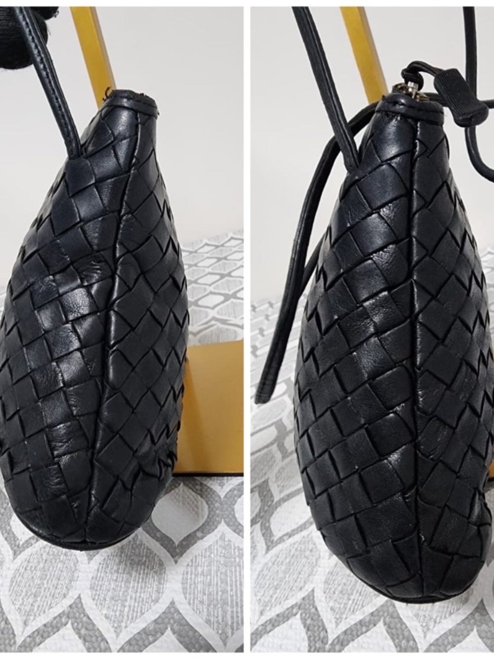 Authentic Bottega Veneta Vintage Intrecciato Nodini Crossbody Bag Black - Picture 10 of 12